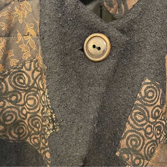 CB Wraps by Chadwicks Vintage Long Wool Wearable Art Maxi Coat Size M - Picture 7 of 16